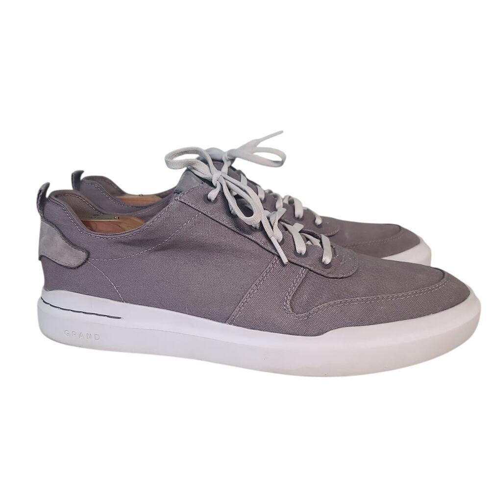 Cole Haan GrandPro Rally Sneakers Gray Canvas/Leather Size 10.5 Men's EUC